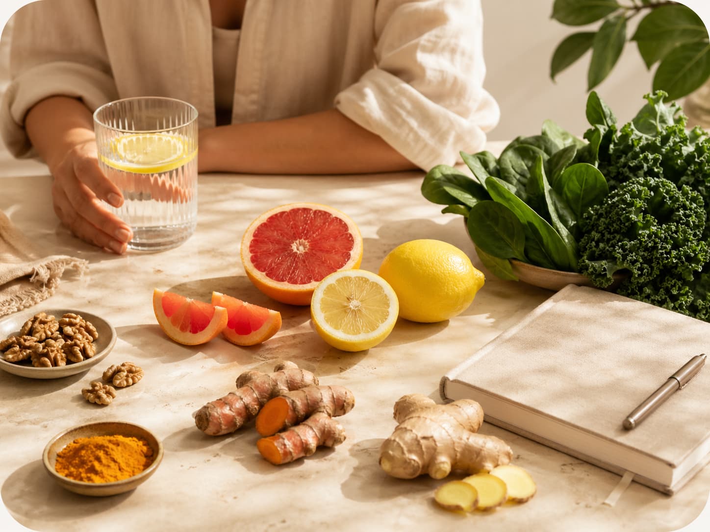 Fresh wellness ingredients for metabolic support